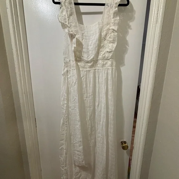Anthropologie White Ruffled Maxi Dress - Picture 5 of 5